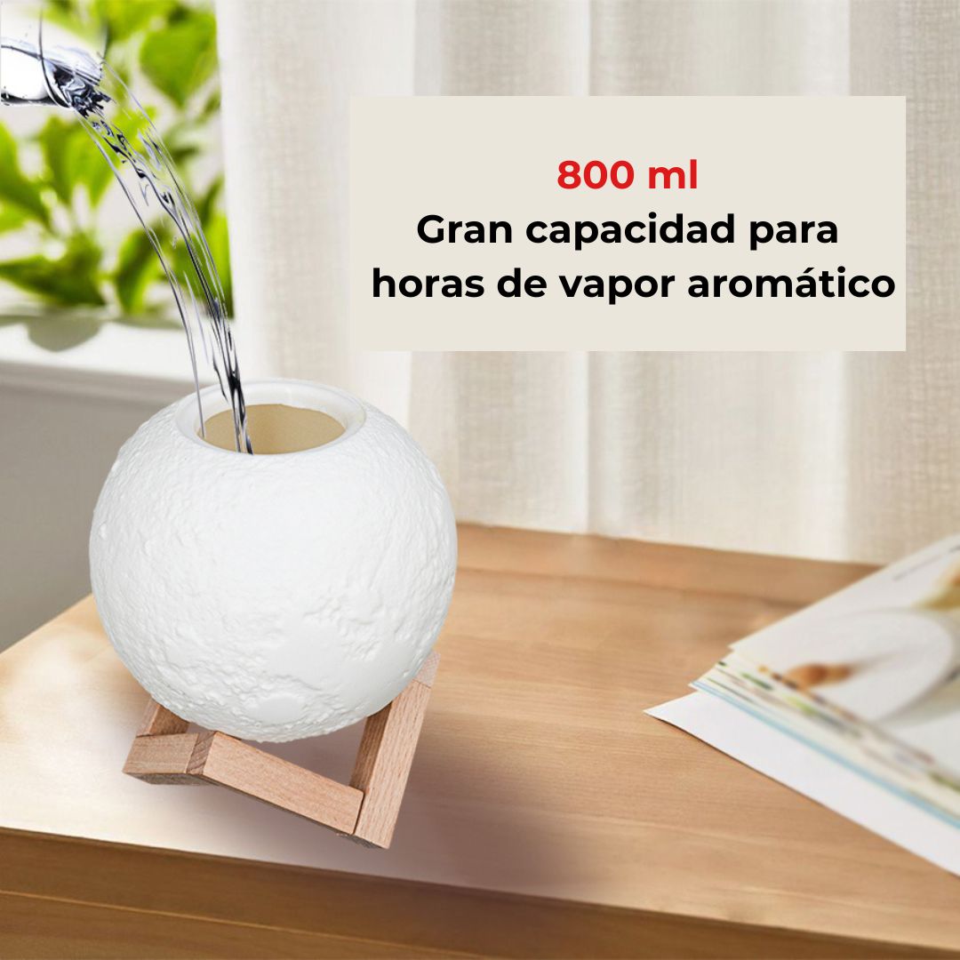 Lámpara lunar humidificadora y difusora MoonGlow + eBook sobre bienestar, meditación y descanso ¡GRATIS!