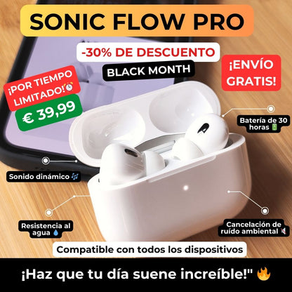 Sonic Flow Pro- Auriculares inalámbricos 2ª generación